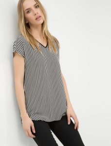 Çizgili Koton Bluz Modelleri
