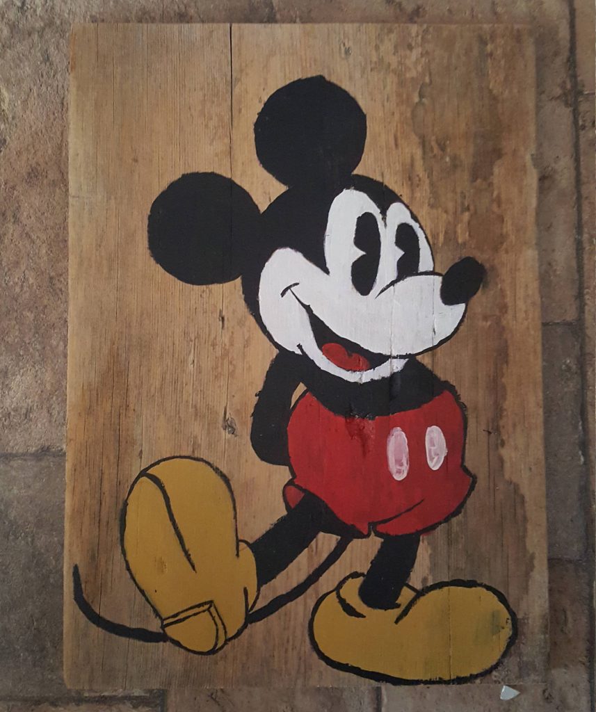 ahşap boyama micky mouse