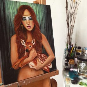 ahşap boyama portre