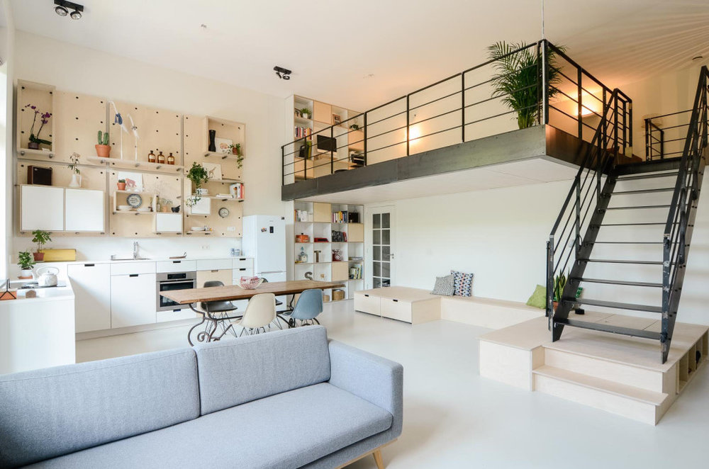 Loft Ev Tasarımları, Yeni Moda Loft Ev Modelleri Loft ev Planları